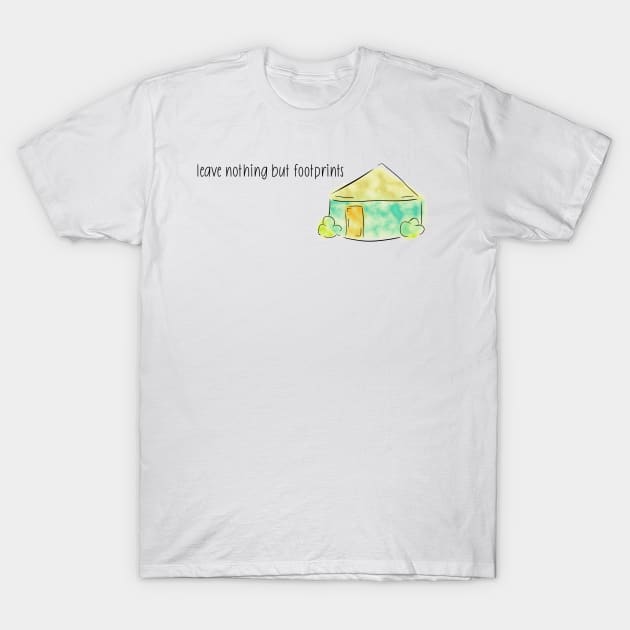 Yurt On A Shirt | Footprints T-Shirt by PrinceSnoozy